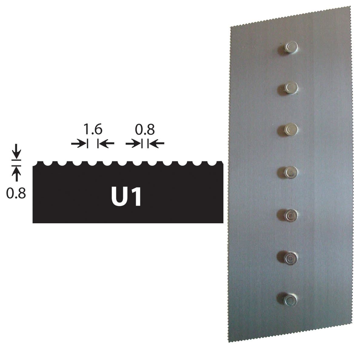 Switchblade Notched Trowel Blade U1 product image