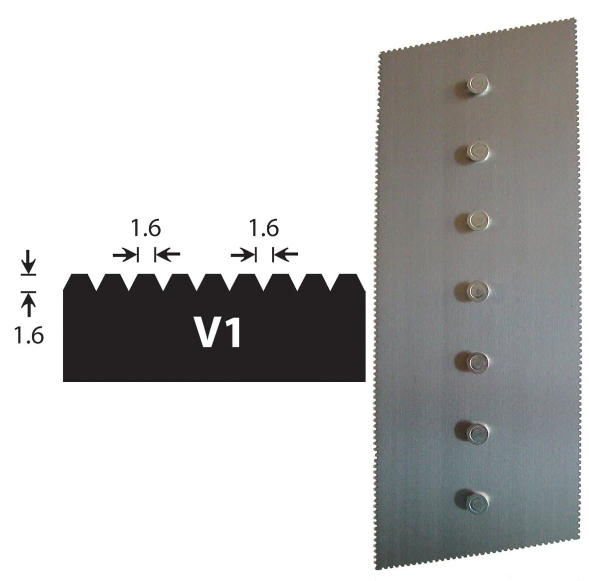 Switchblade Notched Trowel Blade V1 product image