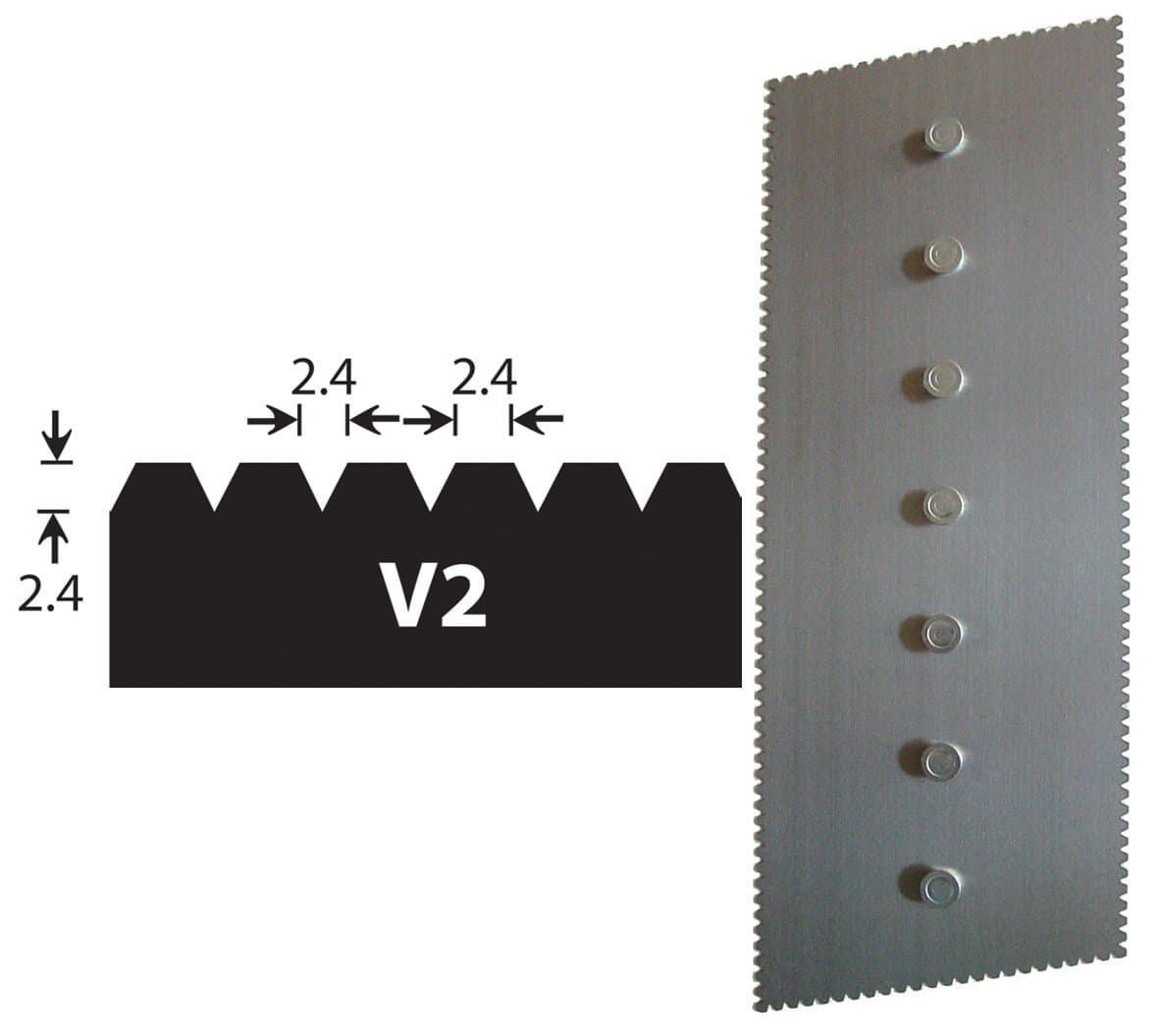 Switchblade Notched Trowel Blade V2 product image