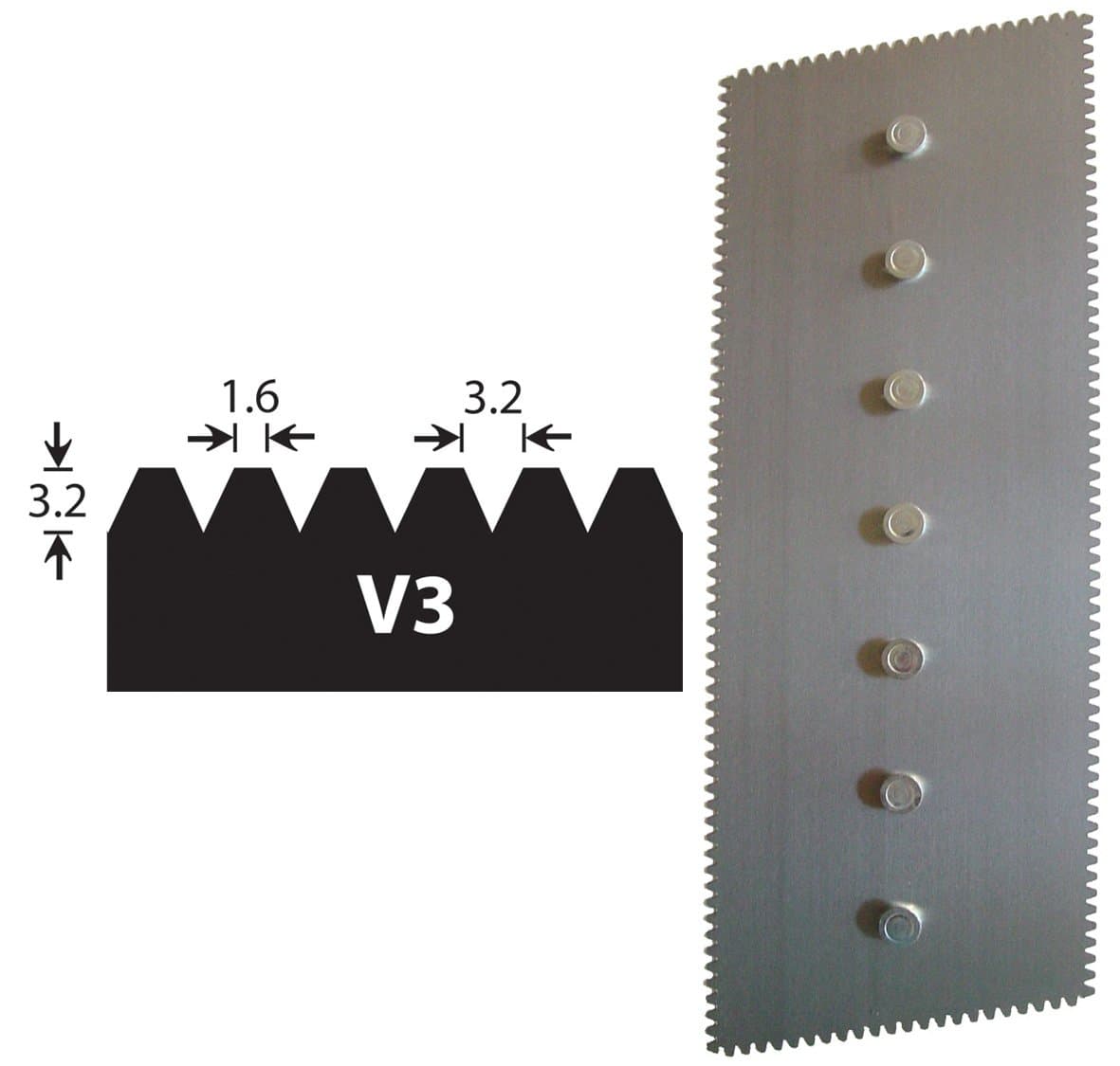 Switchblade Notched Trowel Blade V3 product image