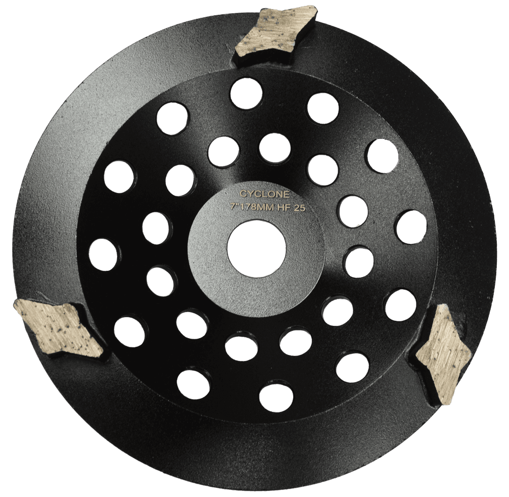 Cyclone Star 3 Segment Cup Wheel 180mm HF25 product image