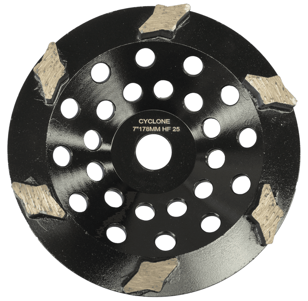 Cyclone Star 6 Large Segement Cup Wheel 180mm HF25 product image