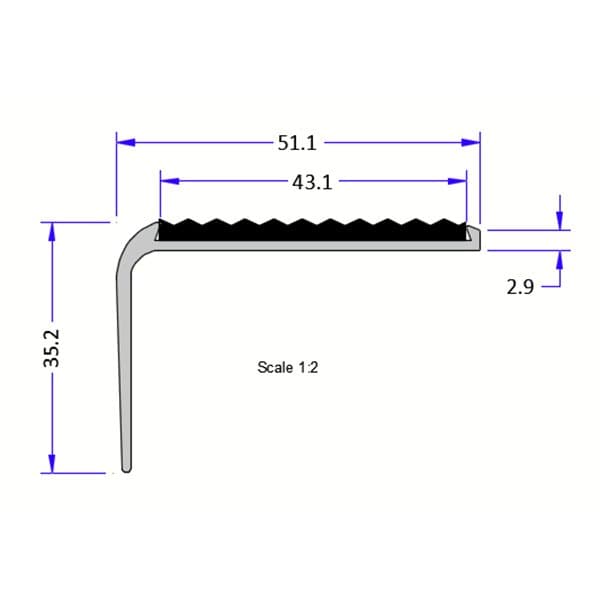 Tredsafe Square Single Stair Nosing product image